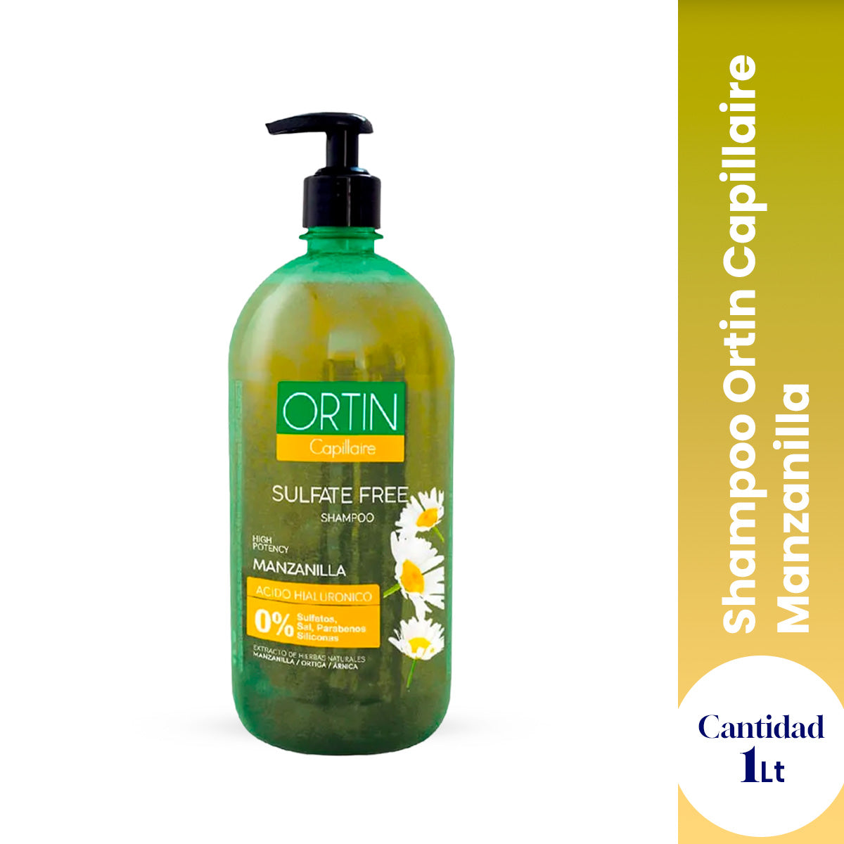 Shampoo Ortin alta potencia en Manzanilla 1lt